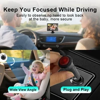 Автомобильный радионяня с видом на заднем сиденье, камера ночного видения с 5-дюймовым экраном, детское автомобильное зеркало для малышей — изображение 4