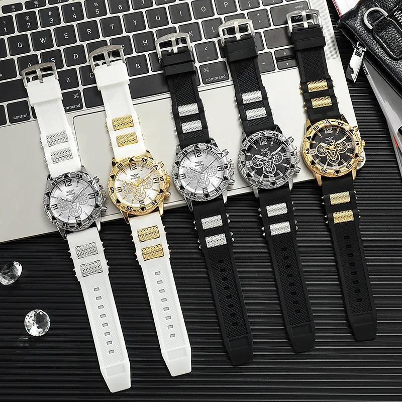 1pc Men's Casual Watch Fashion Silicone Sports Quartz Watch as Boyfriend's Birthday Gift