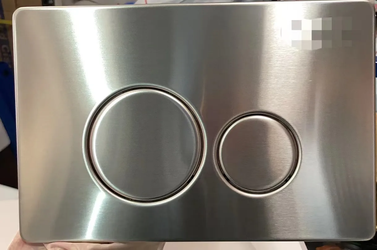 Stainless Steel Flush Plate, Dual Round Push Buttons for Concealed Cistern Actuator, Factory Hot Sale