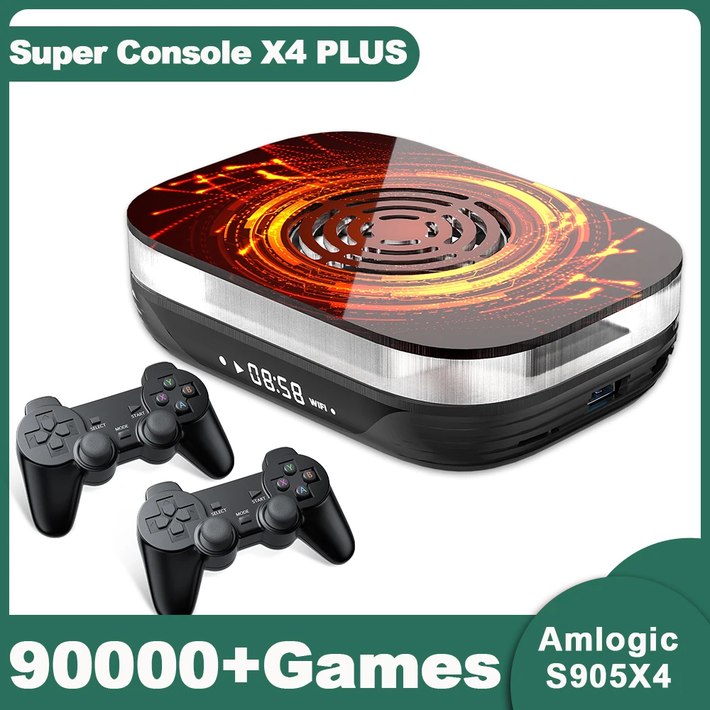 Super Console X4 Plus Plug and Play Retro Game Console with 90000 Games