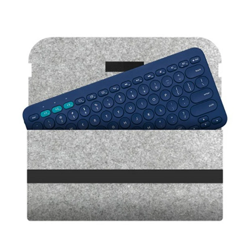 Portátil Feltro Bolsa de Armazenamento para Teclado sem Fio Anti Choque Teclado Manga Tampa do Case Dustproof Apto para Logitech K380 K480 - Imagem 2