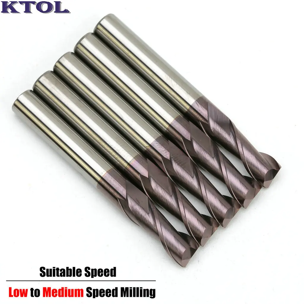 

HRC55 6mm 2Flute Tungsten Solid Carbide Milling Cutter Steel Endmill Spiral CNC Router Cutting Bit Metal Tool for Slot Machining