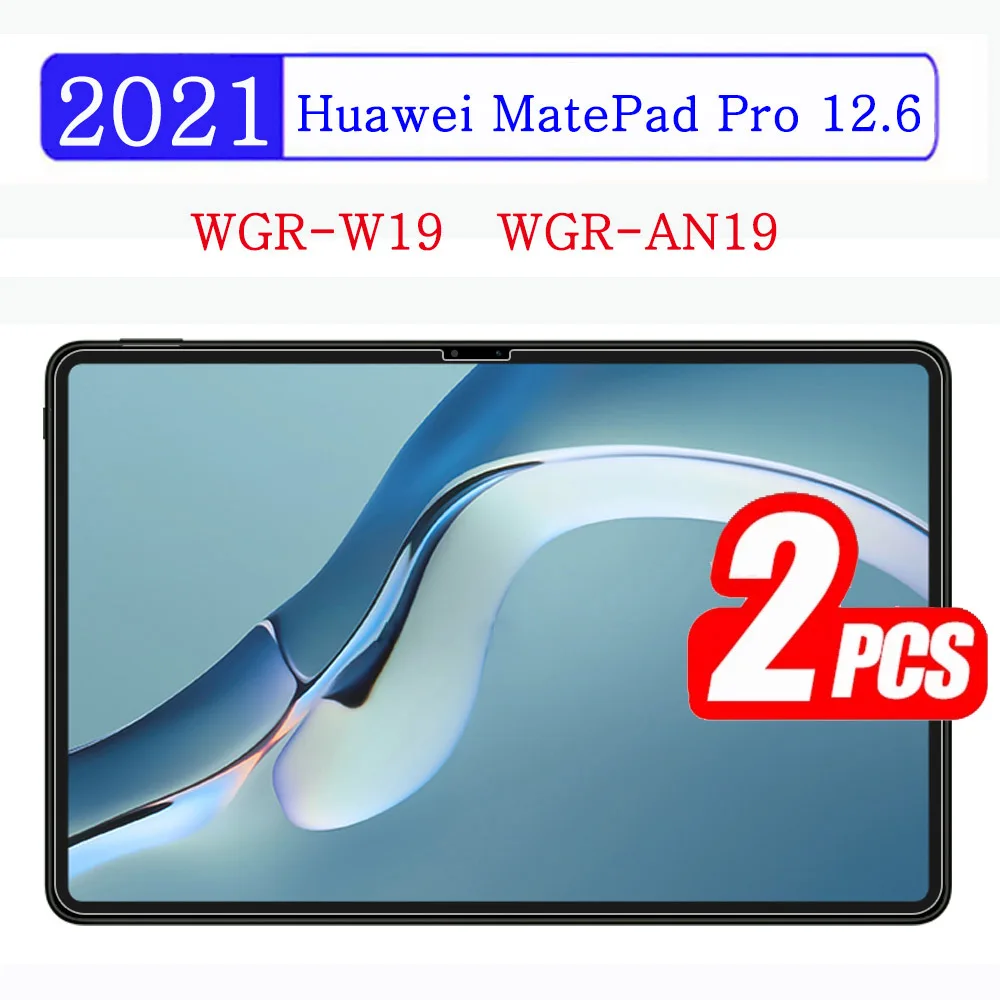 

(2 Packs) Tempered Glass For Huawei MatePad Pro 12.6 2021 WGR-W19 WGR-AN19 Anti-Scratch Screen Protector Tablet Film