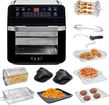 18-in-1 Air Fryer Oven with Rotisserie and Dehydrator, 12.7 Quart, Includes 100 Recipes