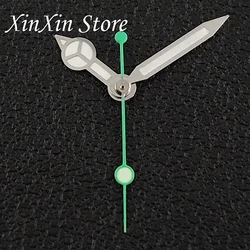 Premium Silver Gold Watch Hands with C3 Luminous Finish - High - Quality (Silver Green)