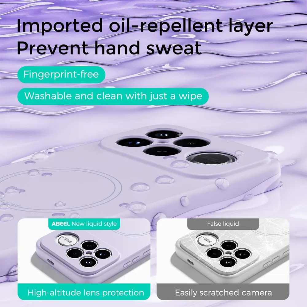 Magnetic Wireless Charging Liquid Silicone Shockproof Soft Case