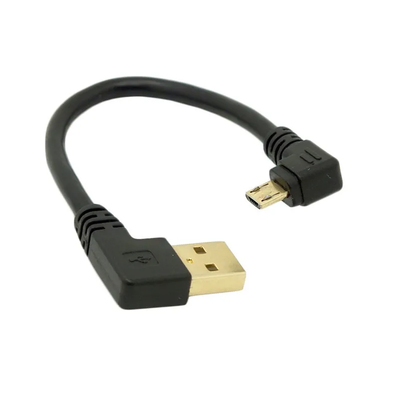 

Короткий позолоченный правый угол Micro USB для левого угла USB Tpye мужской 90 градусов кабель для зарядки и передачи данных для телефона
