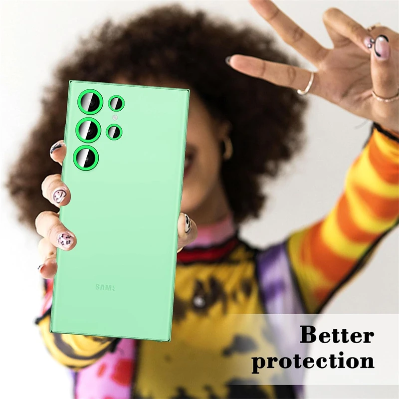Luminous Metal Ring Glass Camera Lens Protector - Night Light Series