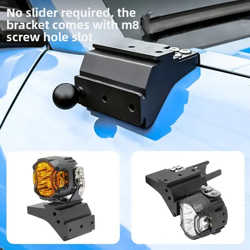 For Formula Leopard 5 Denza B5 Car A Pillar Spotlight Bracket Front Engine Hood Quick Release Dual Guide Rail Expansion Stand detail image 3