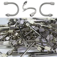 10PCS 3/16" Flexible Mister Nozzle Extensions 20cm Brass Mist Rod Bendable Extended Pole for High Pressure Misting Fittings 1