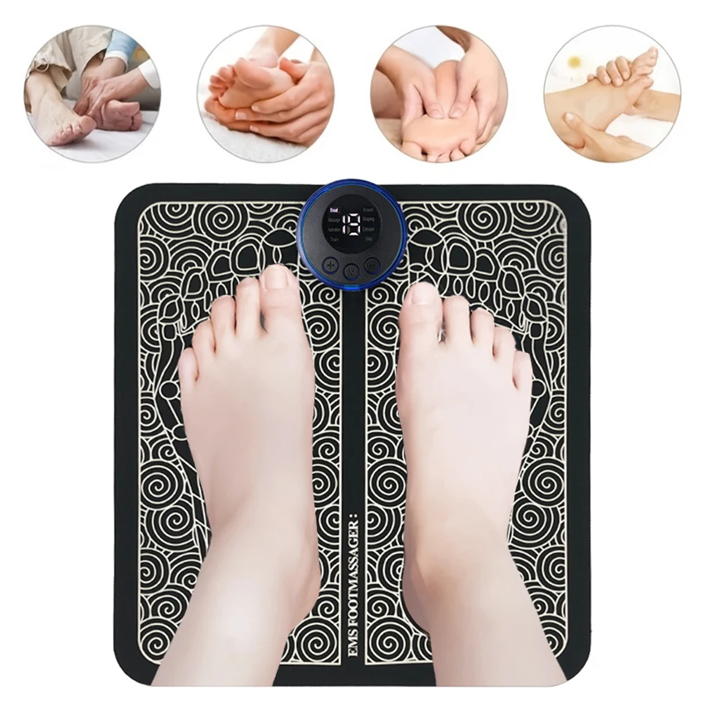 Electric Foot Massager Pad Neck Massage Set Portable Home Fatigue Relief Muscle Vibration Massage Pad Back Neck Massager