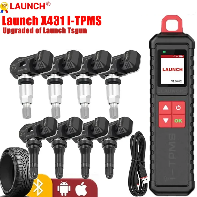 Nuova Versione Globale Launch Itpms 433 315Mhz 2 In1 Rf-Sensor Handheld Tpms Service Tool Aggiornamento Di Tsgun Funziona Con X431 Scanner
