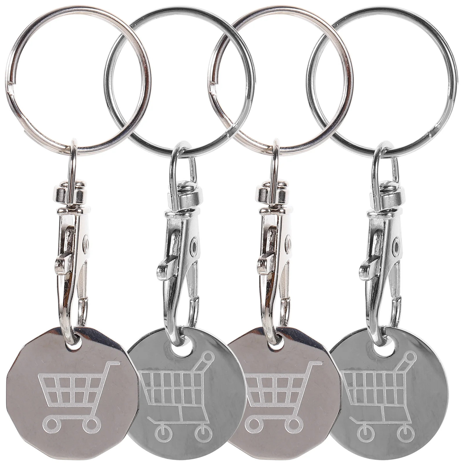 Cart Key SEWACC 4-Pack Stainless Steel Shopping Cart Tokens