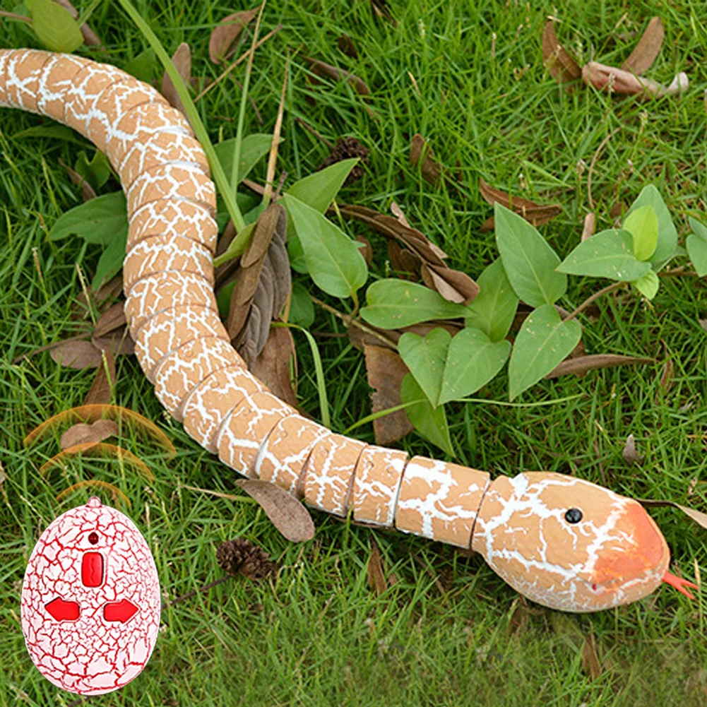 Creative Remote Control Snake Infrared RC Interactive Cat Toys Rattlesnake With USB Cable Funny Trick Terrify Toys For kids