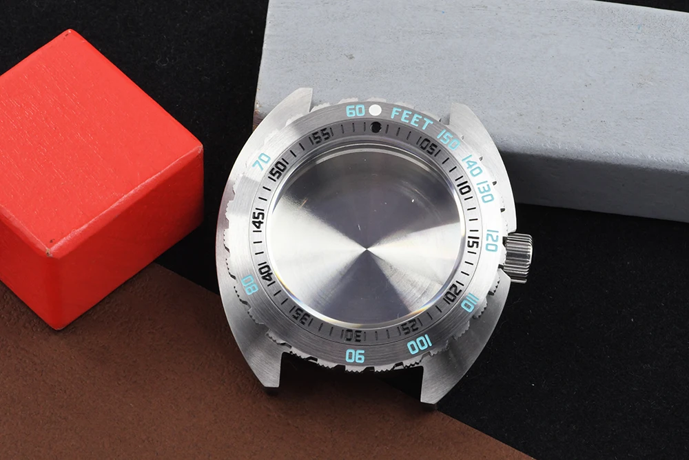 Edelstahl-Uhrengehäuse C3, superleuchtendes Saphirglas, Taucheruhrengehäuse, passend für Seiko für NH35/NH36 Automatikwerk – Detail 7