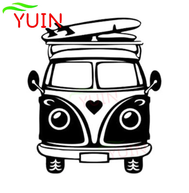

Camper Travel Surf Skateboard Summer Beach Car Sticker Fashion PVC Windshield Decorative Decal Sunscreen Waterproof Stickers