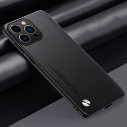 EUCAGR Luxury Ultrathin Leather Phone Case - Premium Shockproof Soft Back Cover - Wood (Black)