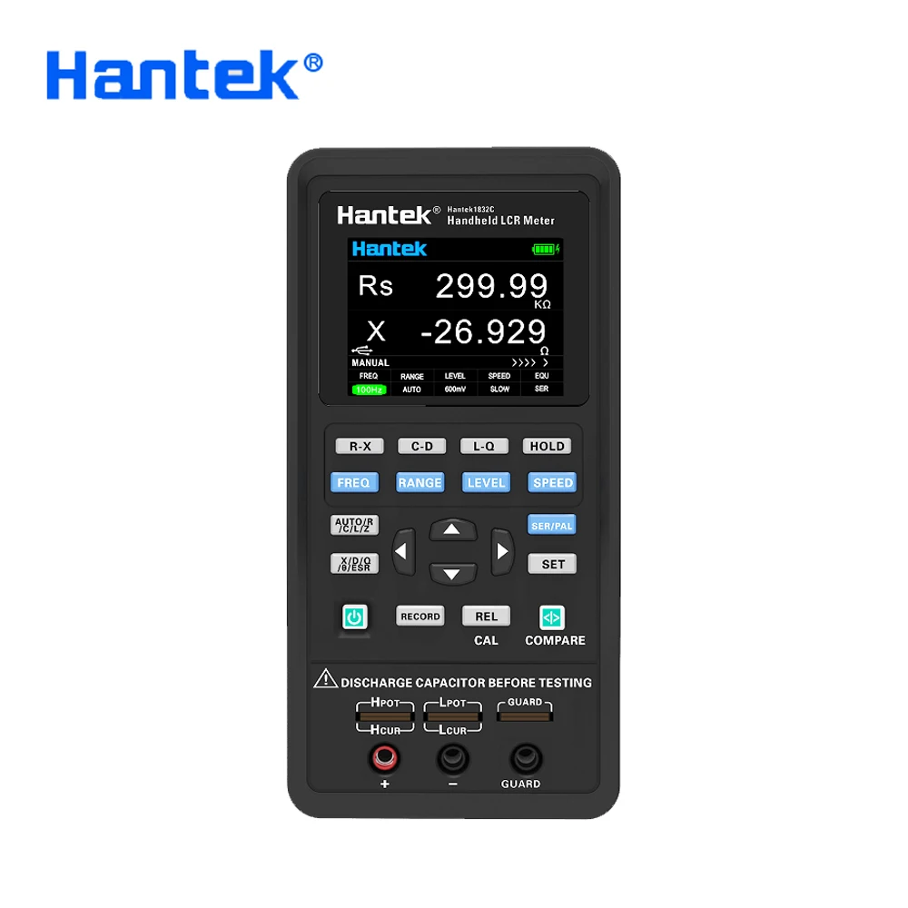Hantek Handheld Digital LCR Meter 40kHz 1832C 100kHz Hantek1833C Inductance Capacitance and Resistance Measurement Tester Tools