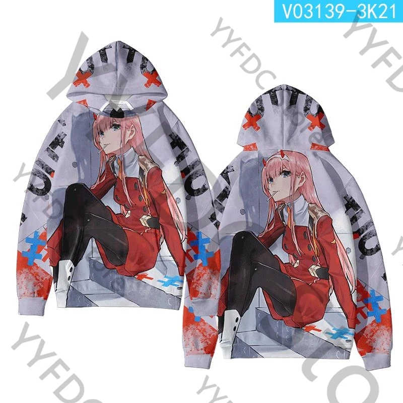 Hommes Femmes Anime Darling In The FranXX Sweat à Capuche Zero Two