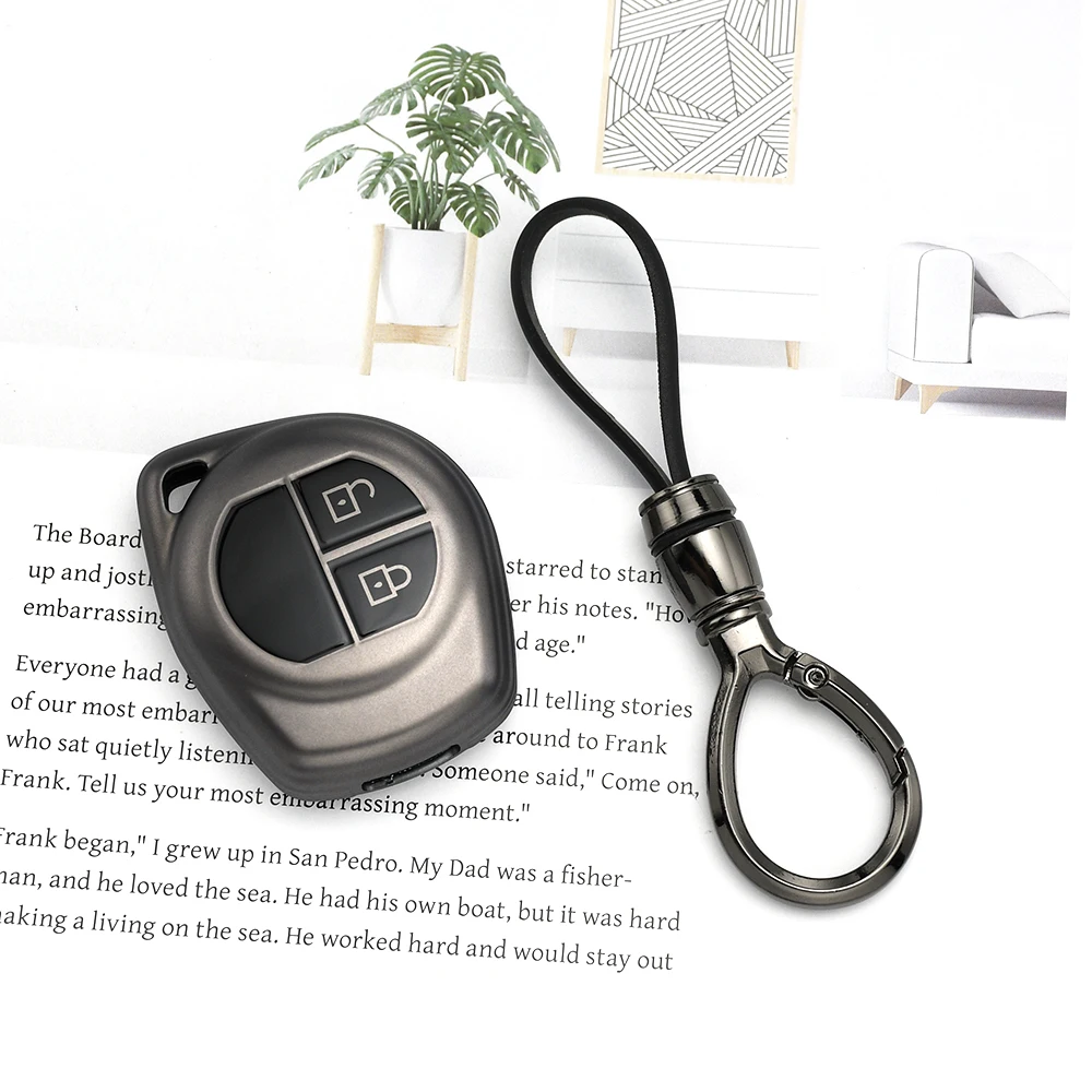 Sleek 2-Button Car Remote Key Cover Case - Premium Shell Decor
