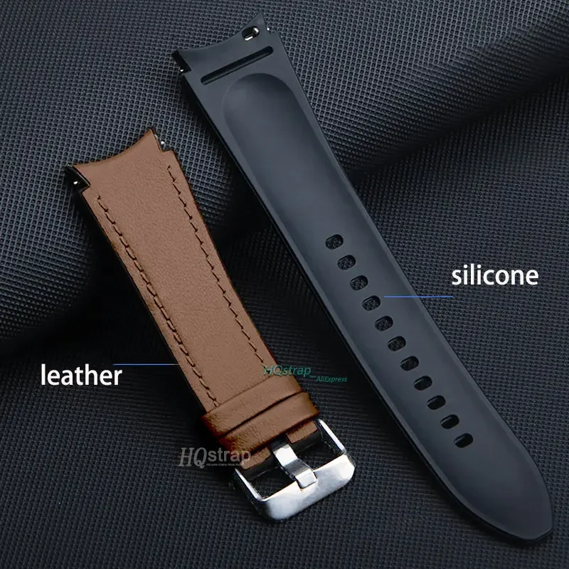 Premium No-Gaps Silicone Leather Watch Strap – Universal Fit