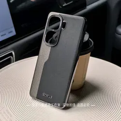 Luxury Leather Texture Color Collision Glare Camera Protection Bumper Case for Vivo iQOO Neo10 (China) (Black)