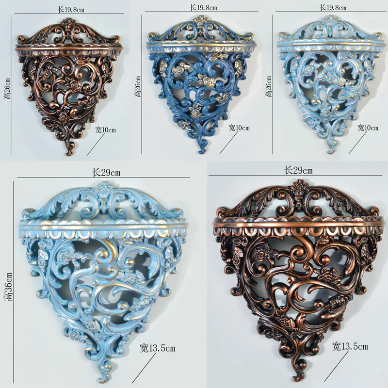 Resin White Gold Wall Decoration Hanging Rack