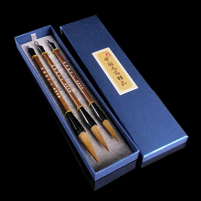 

Weasel Hair Calligraphy Brushes Set Chinese Calligraphy Brush Lian Brush Large Characters Couplet Calligraphy Practice Brush Pen