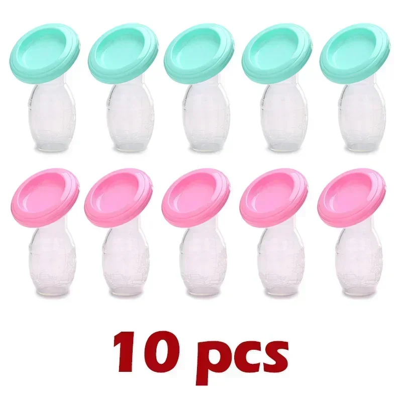10pcs/lot Wholesale Baby Feeding Manual Breast Pump Partner Breast Collector Milk Silicone Pumps Mama Milk Savers PP BPA Free 2