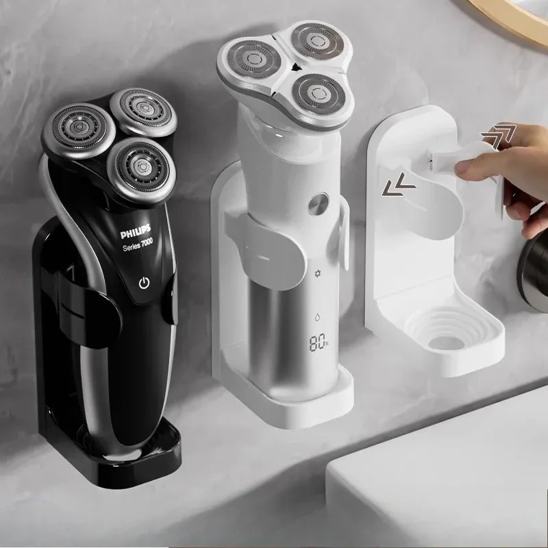 Shaver Rack Electric Toothbrush Bathroom Men Razor Beauty Equipment Storage Holder Self-Adhesive Hook Hanging rack storage