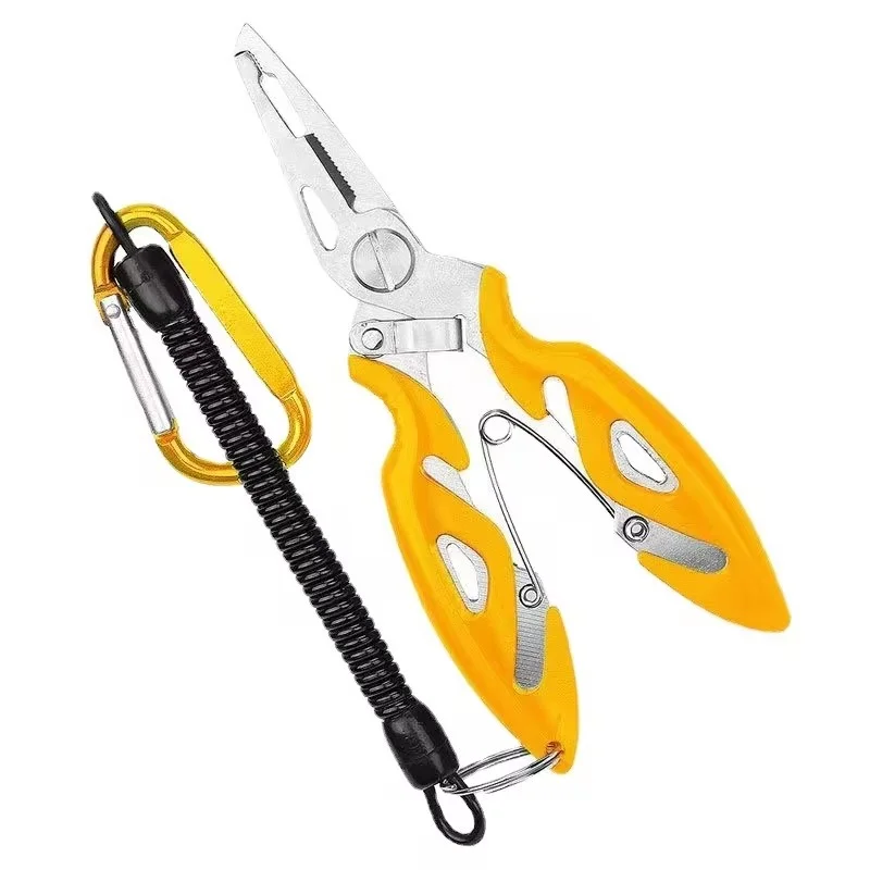 Fishing Pliers Stainless steel curved mouth Multi-function Fishing Tools Accessories Portable Braid Set Fish Tongs Control Fish