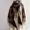 New Luxury Winter Two-Sided Cashmere Long Fringe Scarves High Quality Women Thicken Wrap Shawl Ladies Pashmina Warm Scarf