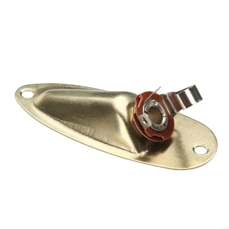 Boat Style 1/4" Guitar Pickup Output Input Chrome Jack Plug Socket Electric Guitars Parts