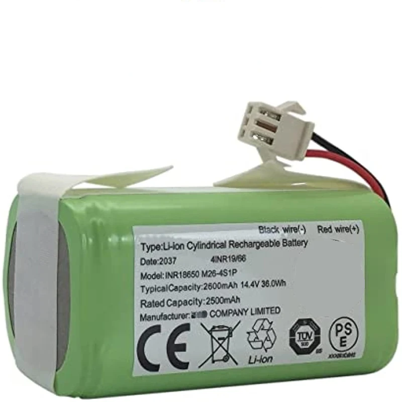 14.4V 2600mAh Replacement Battery for Conga 990 1090 Tesvor X500