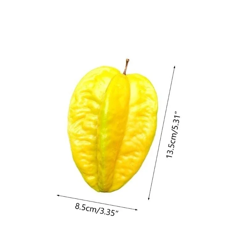 인공 카람볼라 장식 시뮬레이션 카람볼라 과일 Starfruit 가짜 과일 모델 15UB