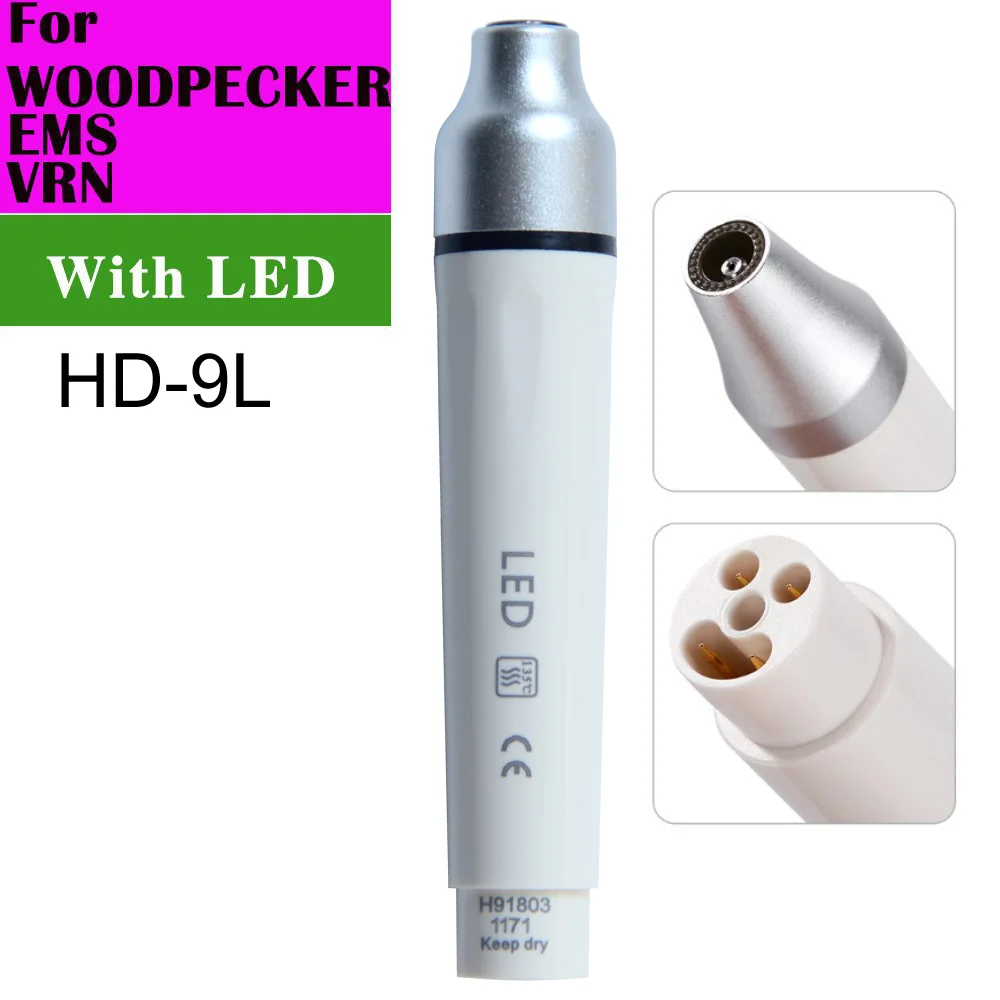 

LYZDENT Ultrasonic Piezo Scaler Handpiece Compatible with WOODPECKER EMS Dental Equipment HD-9L HW-5L With LED
