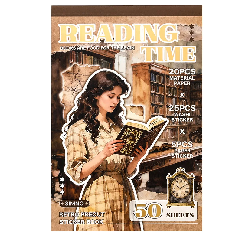 빈티지 스티커북 DIY 수제 앨범 스크랩북 정크 저널 다이어리 플래너 아트 공예 장식 용품