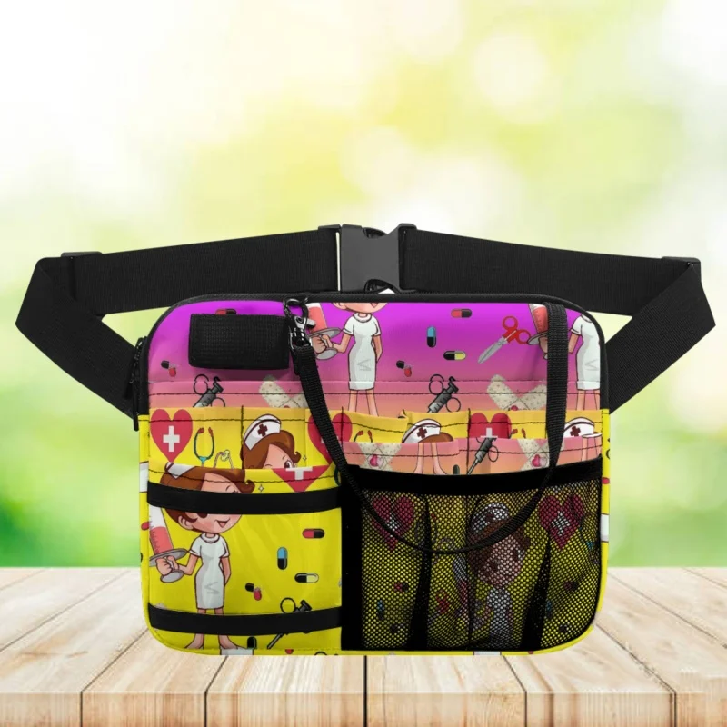 

Twoheartsgirl Nursing Medical Belt Organizer Large Capacity Nurse Waist Bag Multi Pocket Fanny Pack Tape Holder Print on Demand