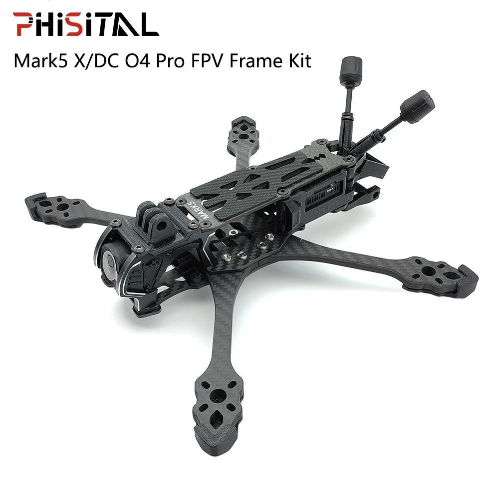 PhiSital Mark5 O4 Pro FPV Kit de cadre X/DC Vesion 5 pouces en Fiber de carbone quadrirotor Drone de course pour RC freestyle pièces de bricolage