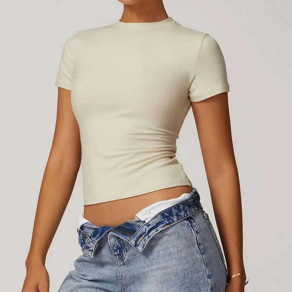 Sports T Shirt Yoga Top Yoga Shirt Sports Shirt Women Clothes Yoga Top Sport T Shirts Fitness Workout Short Sleeve Yoga Shirt Gym Top Push Up Running Active Wear
