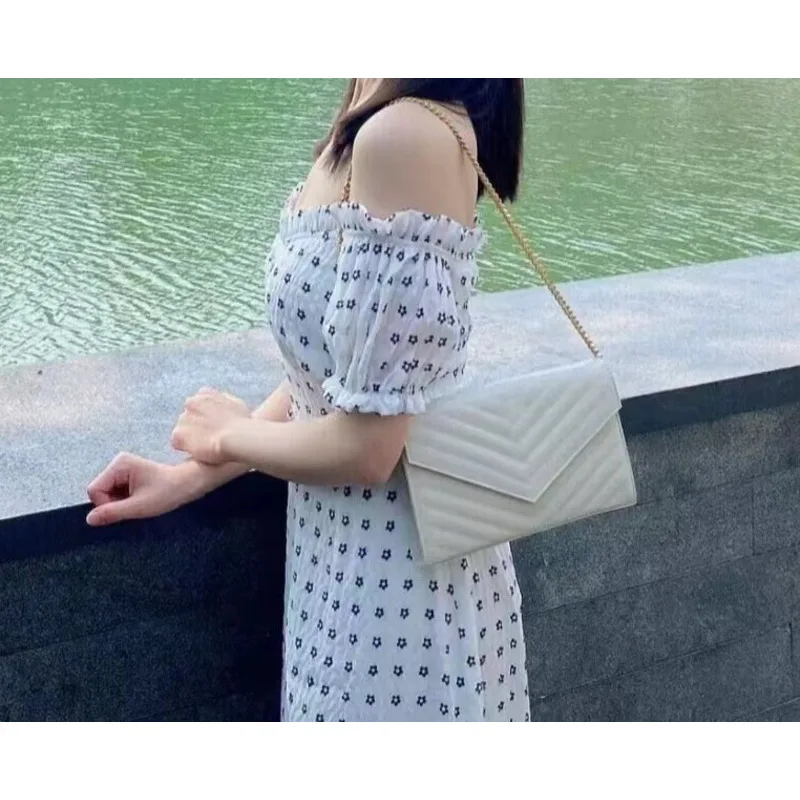 Single Shoulder Bag Genuine Leather Female Handheld Chain Messenger Crossbody Style Handbags for Women Luxury High Quality