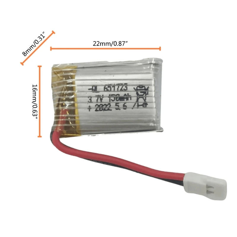 충전식 배터리 팩 3.7V 150mAh Lipo 배터리 모델 비행기 장난감 원격 제어 장난감 모델 전원 공급 장치 85LE