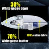 NEW 100% White Goose Down Triple Layer Pillow Cotton Shell Custom Size Cushion Feather Core Use All Season 2