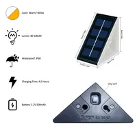 Outdoor Solar Step Lights, Warm White & RGB, IP67 Waterproof, Auto On, for Patio, Yard, Driveway, Porch Decoration 3