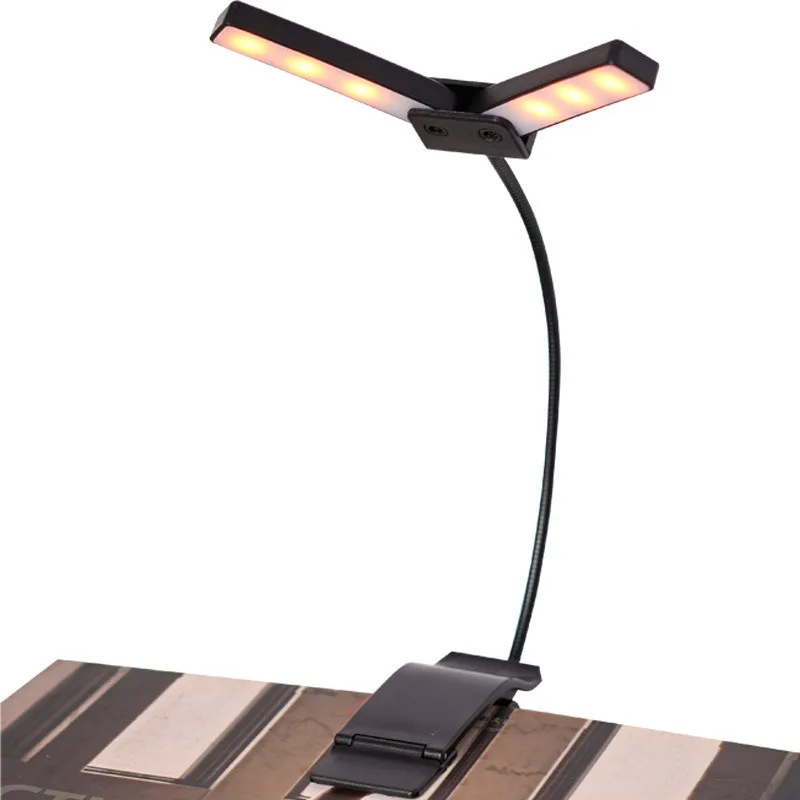 Dimmable LED Desk Lamp Eye Protection USB Rechargeable Power Display Clip On Home Office Super Bright Piano Music Stand Light Book Reading LED Light LED Desk Lamp Book Light Mini LED Light