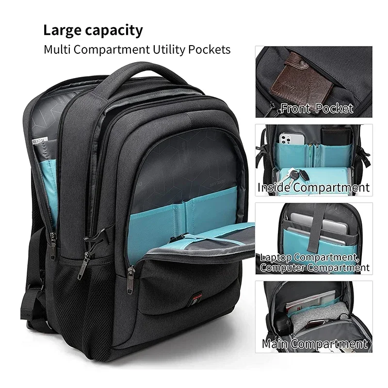 Pánské 17.3''laptop batoh velký schopnost cestovní batoh mochila multifuncion krám batoh oxford wear-resistant batoh