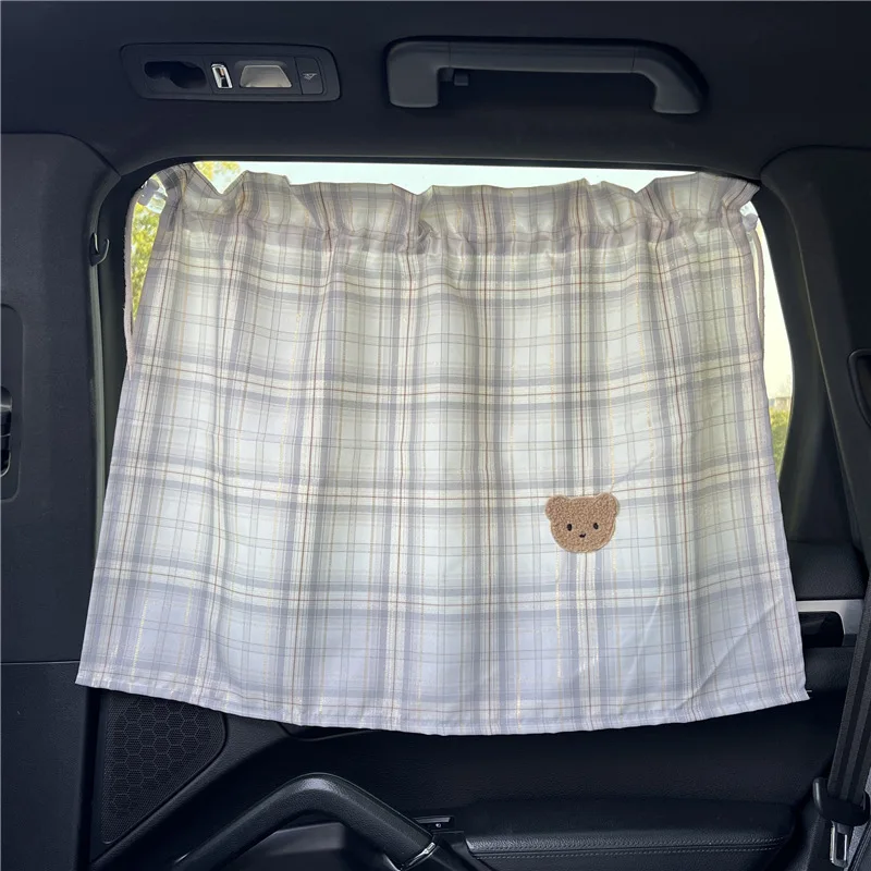 Cute Bear Sunshade Baby Car Window Curtain Car Sunshade Baby Special Safety Seat Suction Cup