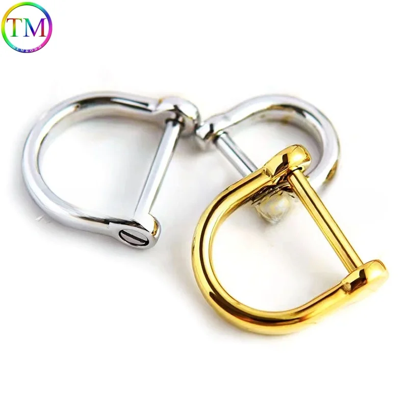 12mm 17mm Steel Metal Horse Shoes Buckles Side Clip For Leather Bags Belt Ring Hook Diy Adjustable Luggage Hardware Accessories