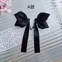 Pince à cheveux avec nœud latéral pour fille, mignonne, faite à la main, frange de tempérament, accessoires pour cheveux, cadeau, vente en gros, nouvelle collection 4