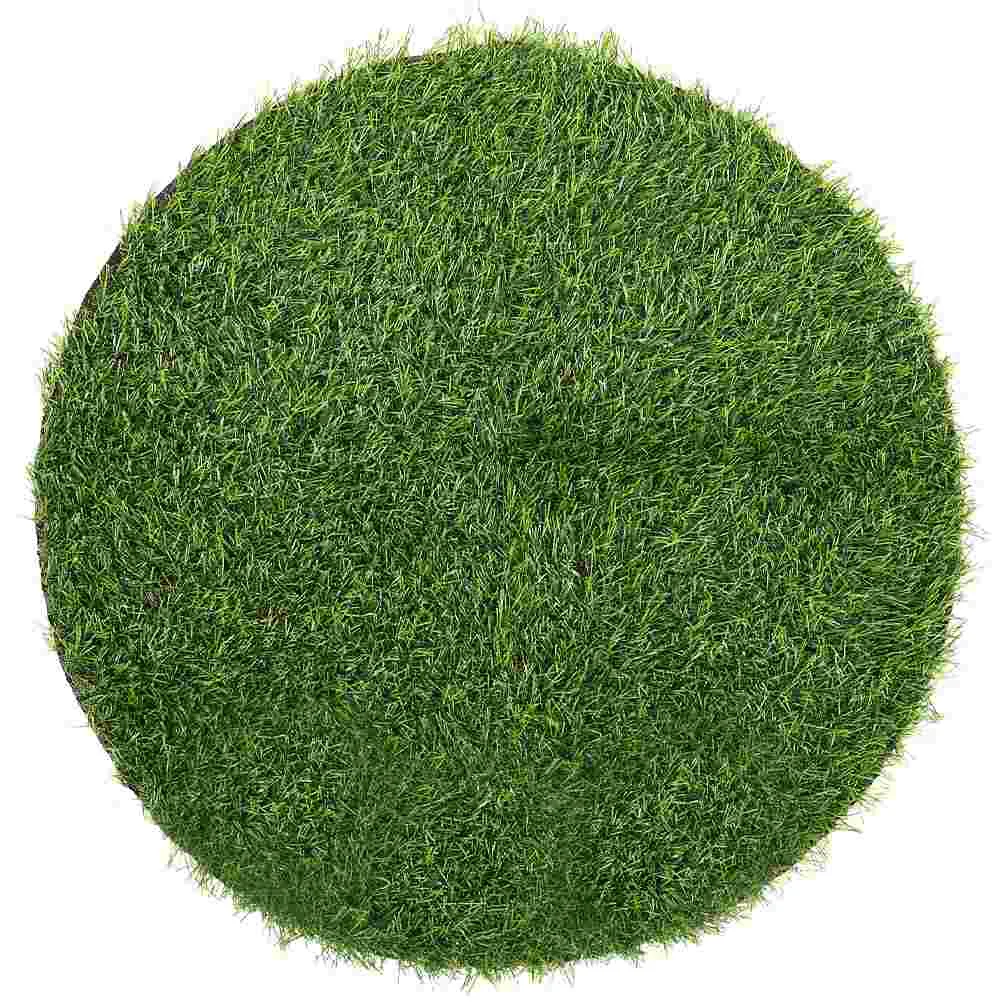 

Artificial Grass Mats Green Fake Grass Turf Tiles Placemats Synthetic Grass Round Table Mat Turf Patch Realistic Grass Rug